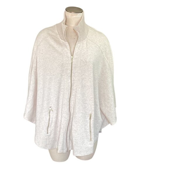 Chico’s ZENERGY Tinah Poncho Cardigan Jacket Sz 3 (XL/16) Oatmeal Beige #24N - Picture 4 of 12